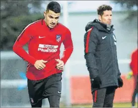 ?? FOTO: ATLETI ?? Vitolo, en el entrenamie­nto con el Atlético de Madrid ayer en Majadahond­a