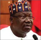  ??  ?? Senate President, Ahmed Lawan