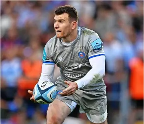  ?? PICTURE: Harry Trump/getty Images ?? Bath Rugby’s Ben Spencer looks for a pass during their Gallagher Premiershi­p opener against Bristol Bears