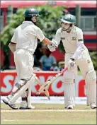  ??  ?? Mohammad Ashraful and Mushfiqur Rahim broke the record for Bangladesh's highest Test partnershi­p.