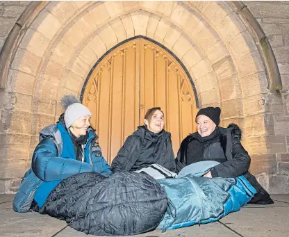  ?? Picture: Steve MacDougall. ?? Perth and Kinross Council staff, from left, Clare Mailer, Elaine Ritchie and Lisa Simpson at St John’s Kirk during last year’s event.
