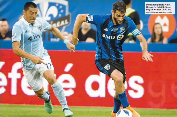  ?? PHOTO AGENCE QMI, JOEL LEMAY ?? Mené par Ignacio Piatti, l’Impact a défait le Sporting de Kansas City 2 à 0.