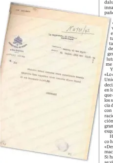  ?? // ABC ?? EN TRÁNSITO HACIA ARGENTINA GRACIAS AL NUNCIO EN ESPAÑA Próspero Rimini escribe al Papa para contarle que tiene visado de entrada en Argentina, pero necesita ayuda para el tránsito por España. El nuncio se lo facilita unos días después