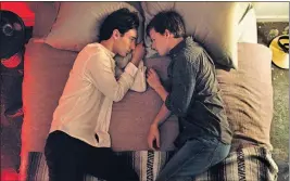  ?? [FOCUS FEATURES] ?? The movie “Boy Erased,” starring Lucas Hedges, right, shown here with actor Theodore Pellerin, tells the true story of a teen forced into gay-conversion therapy. Activists are urging more states to ban conversion therapy for minors and the buzz generated by the movie has brought attention to the issue.