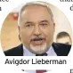  ??  ?? Avigdor Lieberman