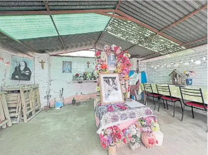  ?? EFE ?? Homenaje. Altar en honor a Mama Antula en Villa Silípica, Santiago del Estero, donde nació en 1730.