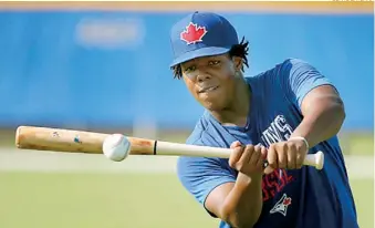  ?? FUENTE EXTERNA ?? Vladimir Guerrero Jr. fue el más joven en el Juego del Futuro celebrado en Miami.