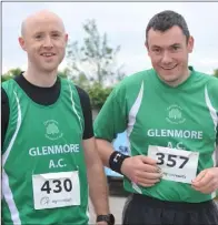  ??  ?? Michael McShane and Ronan Callan from the host club at the Glenmore AC Challenge.