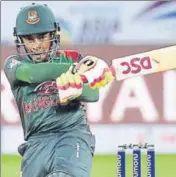  ?? AFP ?? Mushfiqur Rahim farmed the strike and added 58 for the last two wickets on way to his sixth ODI century.