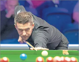  ??  ?? Mark Selby is through to today’s Scottish Open final in Glasgow