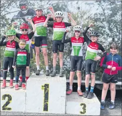  ?? ?? Some of Fermoy Cycling Club youths who travelled to the Slieve Bloom Biking Blitz on Saturday last.