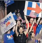  ?? Lynne Sladky Associated Press ?? CLINTON BACKERS in West Palm Beach. Exit polls showed her getting 67% of Florida’s female vote.