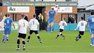  ?? Skelmersda­le Utd against Mossley at the borrowed Marine ground ??