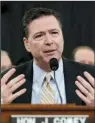  ?? AP/J. SCOTT APPLEWHITE ?? “I have no informatio­n that supports those tweets,” FBI Director James Comey said Monday in congressio­nal testimony about President Donald Trump’s wiretappin­g claims.