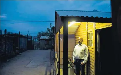  ??  ?? Outrage: Brown Lekekela (above) runs and mostly funds The Green Door, the only shelter in Diepsloot for abused women and children – but only for a night. Patrons in Lengaka Tavern (below) watch a soccer match on TV. The shebeen also hosts workshops on...