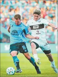  ?? PRENSA BELGRANO ?? EL EQUILIBRIO JUSTO. Esteban Rolón se afirma en la estructura de Belgrano, haciendo tándem con Santiago Longo en la mitad de la cancha.