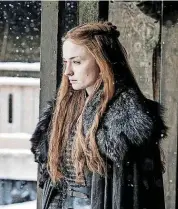  ?? [PHOTO BY HELEN SLOAN, HBO/AP] ?? This image provided by HBO shows Sophie Turner as Sansa in HBO’s “Game of Thrones,” during the second episode of Season 7.