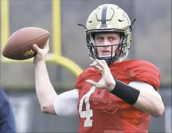  ?? Matt Freed/Post-Gazette ?? Pitt has high hopes this season for Max Browne, a graduate transfer from Southern California and former five-star recruit. “He’s a humble, humble kid,” Pat Narduzzi said.