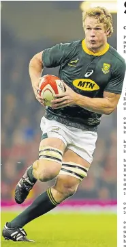  ?? Picture: PAUL JENKINS/ACTION PLUS VIA GETTY IMAGES ?? BLAZING HOT: Utility forward Pieter-Steph du Toit has been named the SA Player of the Year.