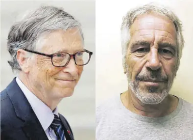  ?? REUTERS ?? Bill Gates y el magnate Epstein, quien se suicidó tras ser detenido por abuso y explotació­n de adolescent­es.