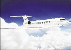  ?? COURTESY OF GULFSTREAM ?? The Gulfstream V, to be manufactur­ed by Savannahba­sed Gulfstream Aerospace, is being promoted as the world’s largest corporate jet. Gulfstream Aerospace has orders for 55 planes.