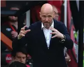  ?? AFP ?? Manchester United manager Erik ten Hag’s side take on Chelsea at Old Trafford today