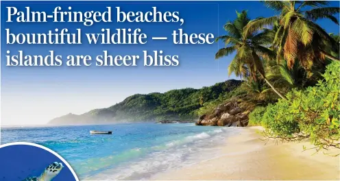  ??  ?? Sensation: The Seychelles boasts some of the world’s best beaches and diverse wildlife