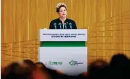  ?? Photo: AFP ?? Dilma Rousseff, president of the New Developmen­t Bank, expects more local currencies will be used to settle trade in the future.