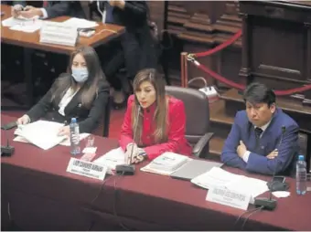  ?? HUGO PéREZ ?? Lady Camones preside la subcomisió­n tras ser censurada como titular del Congreso de la República.