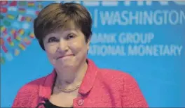  ?? REUTERS ?? La directora gerente del FMI, Kristalina Georgieva.