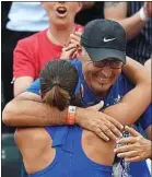  ??  ?? Le père et la fille, à Roland-Garros.