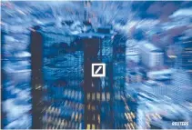 ?? REUTERS ?? DEUTSCHE BANK may have to delay its planned merger with Commerzban­k.
