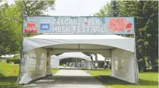  ?? BRENDAN MILLER ?? Sara Leishman, the executive director of the annual Calgary Folk Music Festival says cancelling its July event is “quite a sticky situation to be in.”