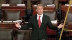  ?? SENATE TV VIA AP ?? Sen. Rand Paul, R-Ky., speaks on the floor of the Senate Thursday on Capitol Hill in Washington.