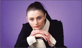  ?? Chris Pizzello / Associated Press ?? Thomasin McKenzie poses for a portrait to promote the film “Last Night in Soho.”