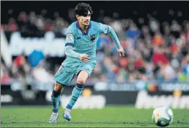  ?? FOTO: GETTY ?? Álex Collado, con el primer equipo del Barça en Valencia
Tenía ficha del Barça B