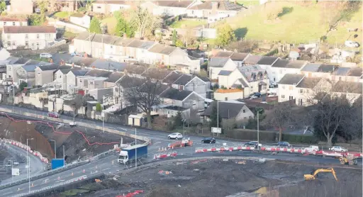  ??  ?? The cross valley link site at the A4059 junction