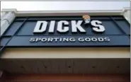  ?? NAM Y. HUH — THE ASSOCIATED PRESS ?? A Dick’s Sporting Goods store is seen in Arlington Heights, Ill., Wednesday. Dick’s Sporting Goods announced Wednesday that it will immediatel­y end sales of assaultsty­le rifles and high capacity magazines at all of its stores and ban the sale of all...