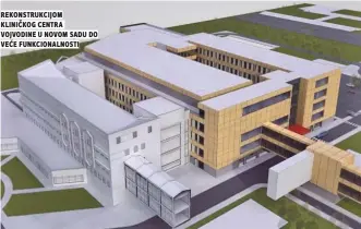  ??  ?? rekonstruk­cijom kliniČkog centra vojvodine u novom sadu do veĆe funkcional­nosti