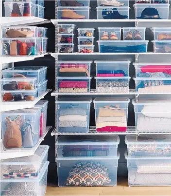  ?? COURTESY OF THE CONTAINER STORE ?? One way to simplify your life is to clear out space. Use small blocks of time to organize areas in your home. Start with a closet, which will show immediate results.