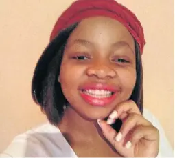  ??  ?? Nomnotho Mbuthuma, 21, who died following a car accident.