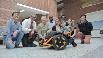  ??  ?? Research with impact: Researcher­s in the Faculty of Engineerin­g and Applied Science at the U of R, in consultati­on with therapists at the Wascana Rehabilita­tion Centre, modified vehicles to provide mobility for handicappe­d children. The U of R team is...