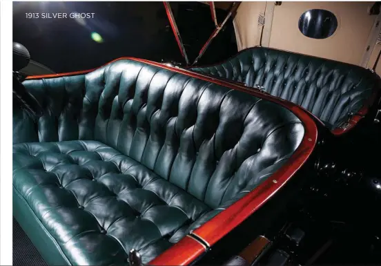  ??  ?? ABOVE LEFT Dying art – deep buttoned leather over horsehair base by Robert Casha.
ABOVE RIGHT Dual ignition, 7428cc inlinesix produces massive torque.
RIGHT Ignition switch, mixture control, governor lever and ignition timing – all at driver’s...