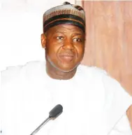  ??  ?? Speaker House of Reps , Yakubu Dogara