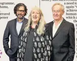  ??  ?? Doge’s dinner: David Olusoga, Mary Beard and Simon Schama