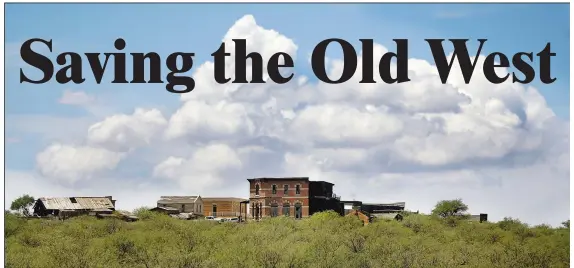  ?? (AP/Arizona Daily Star/Kelly Presnell) ?? Monsoon storm clouds begin building over the Mescal Movie Set in Benson, Ariz.