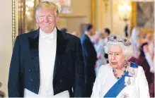  ?? REUTERS ?? El trino de Donald Trump, ayer, coincidió con su visita a Londres.