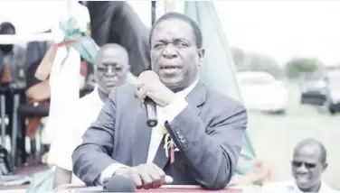  ??  ?? Mnangagwa’s office has shrugged off the criticism, insisting on Friday that while Mugabe was free to express himself the country had “moved on”