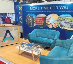  ?? PHOTOS SUPPLIED ?? Aqueduct Marina’s stand at the recent BoatLife Live event.