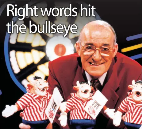  ?? Picture: Granada Television ?? TV host Jim Bowen was certainly known for his catchphras­e.